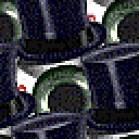 Tiled image of the mascot of The Residents, an eyeball in a tophat.