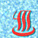 A red YMO onsen logo over a hazy blue background.